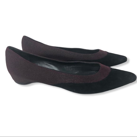 Stuart Weitzman Regent Suede Textured Leather Flat - Picture 2 of 15